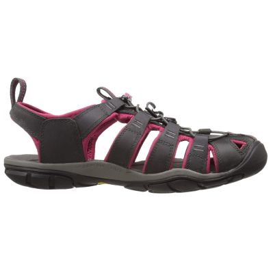 Sandalia Keen Clearwater CNX Couro Gris / Fucsia