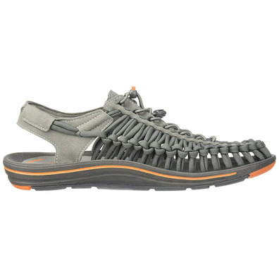 Sandalia Keen Uneek Flat Gris / Naranja
