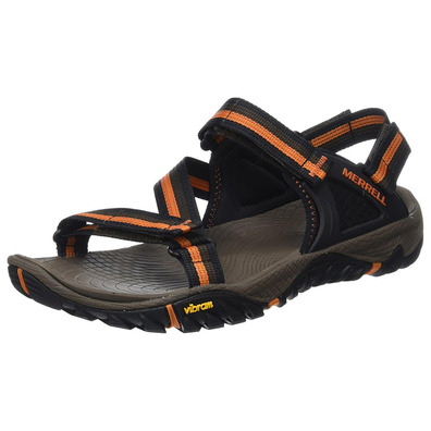 Merrell All Out Blaze Web Sandal Preto / Marrom / Laranja