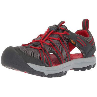 Sandalia Teva Manatee Kid Gris / Rojo