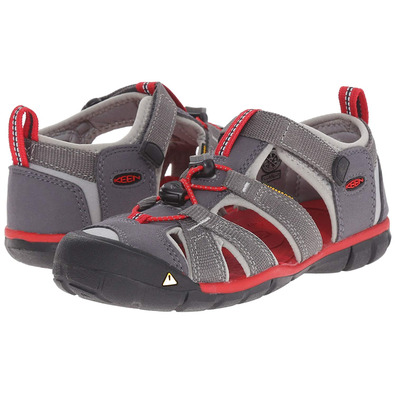 Sandálias Keen Seacamp II CNX Tots cinza / vermelho