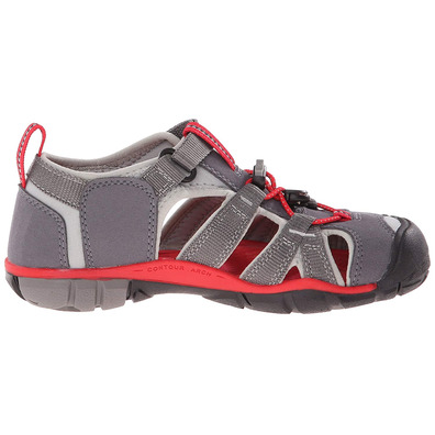 Sandálias Keen Seacamp II CNX Tots cinza / vermelho