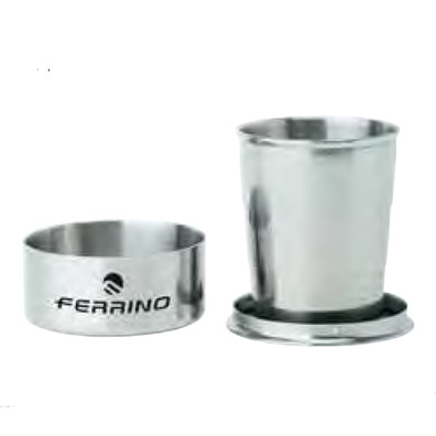 Copo dobrável Ferrino Inox com estojo