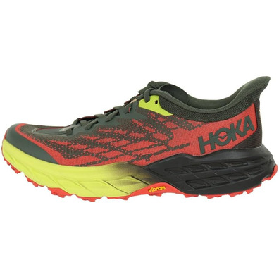 Sapato Hoka Speedgoat 5 cinza/vermelho