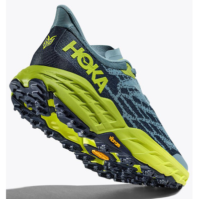 Tênis Hoka Speedgoat 5 largo azul/limão