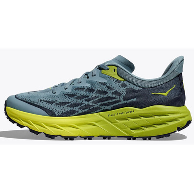 Tênis Hoka Speedgoat 5 largo azul/limão