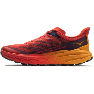 Sapato Hoka Speedgoat 5 largo vermelho/laranja