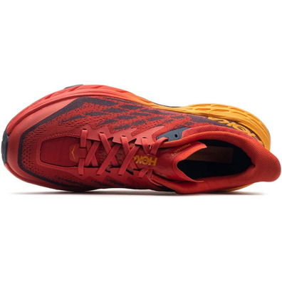 Sapato Hoka Speedgoat 5 largo vermelho/laranja