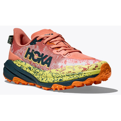 Tênis Hoka Speedgoat 6 W Salmão/Amarelo