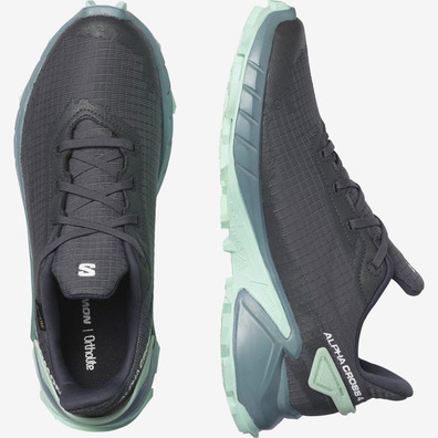 Sapato Salomon Alphacross 4 GTX W cinza/turquesa