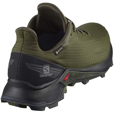 Sapato Verde Salomon Alphacross Blast GTX