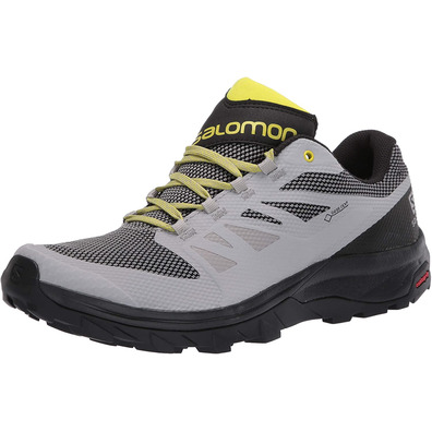 Salomon Outline GTX sapato cinza / limão