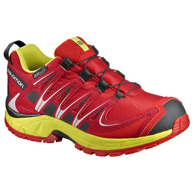 Salomon XA PRO 3D CS WP K Sapato Vermelho / Amarelo