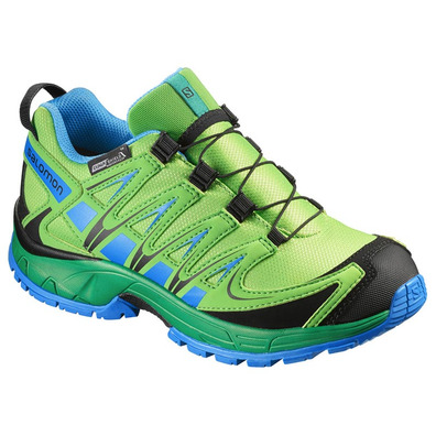 Sapato Salomon XA PRO 3D CS WP J Verde / Azul