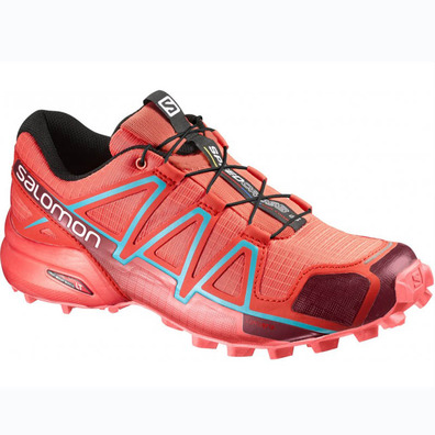 Sapato Salomon Speedcross 4 W Vermelho / Coral / Azul