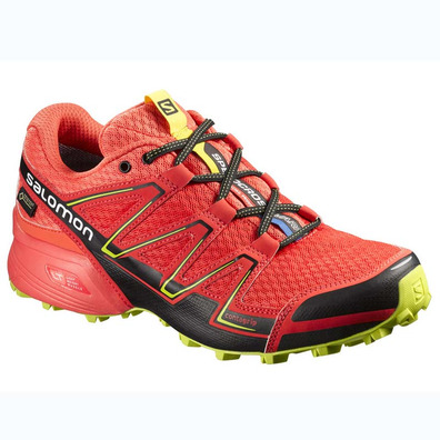 Sapato Salomon Speedcross Vario GTX W Vermelho / Preto / Amarelo