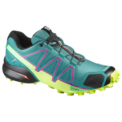 Sapato Salomon Speedcross 4 W Verde / Limão / Fúcsia