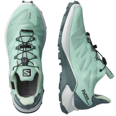 Sapatos aquáticos verdes Salomon Supercross 3 GTX W