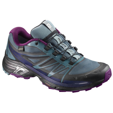 Sapato Salomon Wings Pro 2 GTX W cinza / roxo / preto