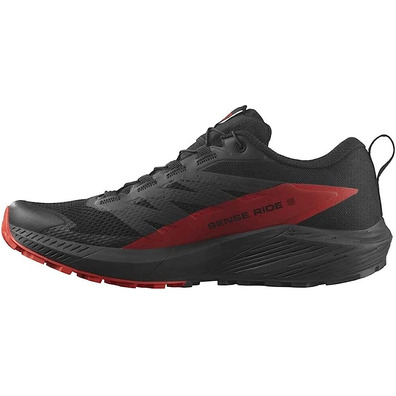 Sapatos Salomon Sense Ride 5 preto/vermelho