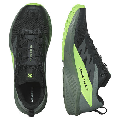 Sapatos Salomon Sense Ride 5 Preto/Verde