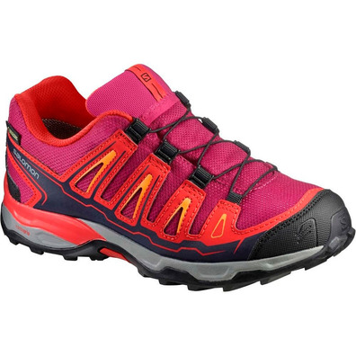 Salomon X Ultra GTX J Fúcsia / Sapatos Vermelhos