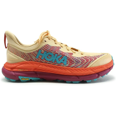 Sapatos Hoka Mafate Speed 4 Creme/Fúcsia