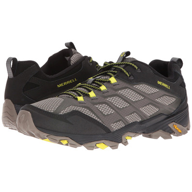 Merrell Moab Fst sapato preto / cinza / amarelo