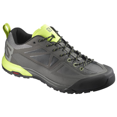 Salomon X Alp Spry sapato cinza / limão