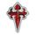 Pin Cruz Vermelha e Branca de Santiago