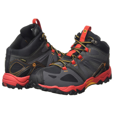Bota Merrell Grassbow Mid Sport Gtx preta / cinza / vermelha