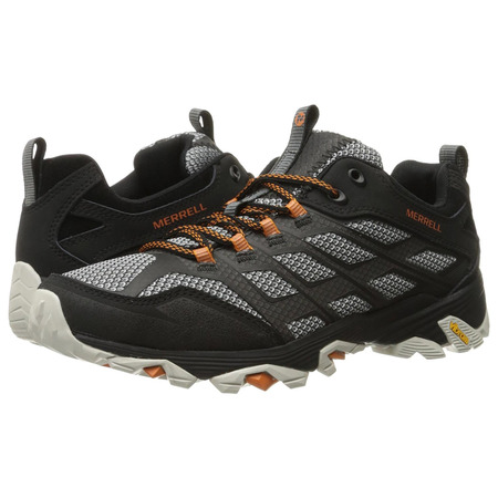 Merrell Moab Fst sapato preto / cinza / laranja