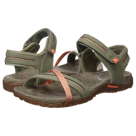 Sandalia Merrell Terran Cross II Bege / Coral