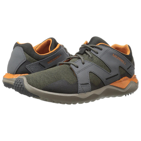 Merrell 1SIX8 Lace tênis Kaki / Gray / Orange