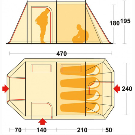 Tenda Ferrino Chanty 4 Deluxe Branco