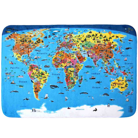 Tapete infantil ilustrado mundial 180X130 CM Inglês
