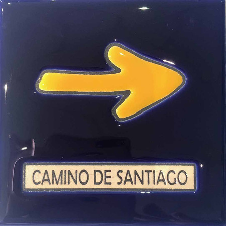 Ladrilho cerâmico Flecha Camino de Santiago 11x11 cm