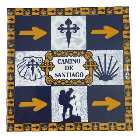 Bloco de vários símbolos do Caminho de Santiago 10x10