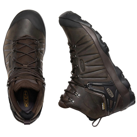 Bota Keen Venture Mid Couro WP Marrom / Preta