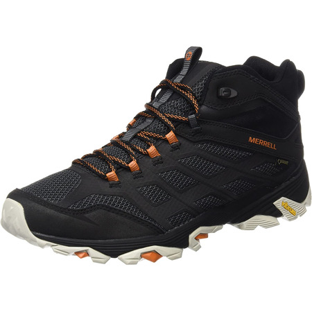 Bota Merrell Moab FST Mid GTX preta / laranja
