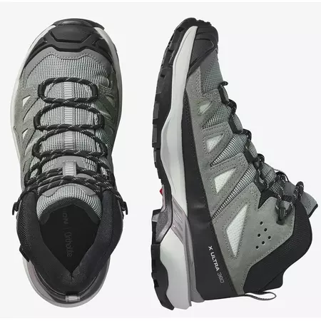 Bota Salomon X Ultra 360 LTR Mid GTX W Cinza/Verde