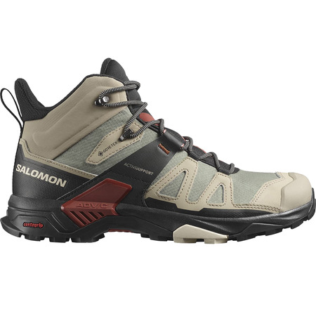 Bota Salomon X Ultra 4 Mid GTX Bege/Garnet/Preto