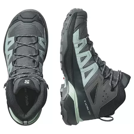 Botas Salomon X Ultra 360 Mid GTX W Cinza/Azul-Marinho