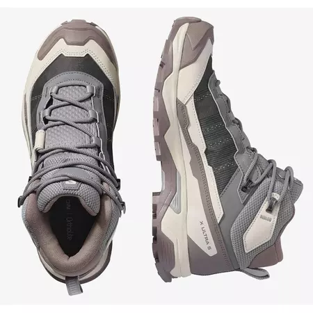 Botas Salomon X Ultra 5 Mid Gtx W Cinza/Bege/Marrom