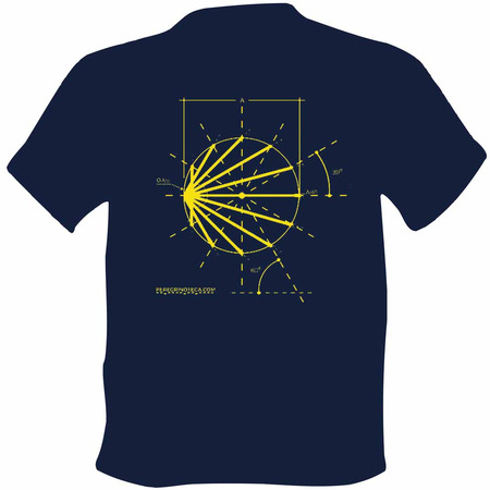Camiseta Marino Camino de Santiago Logo Sketch
