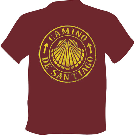 Camiseta Shell Camino de Santiago Garnet