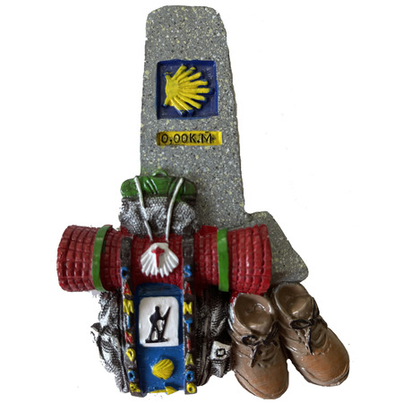 Cilindro de ímã de resina, mochila e sapatos