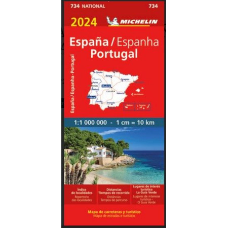 Mapa Michelin Espanha - Portugal 2024