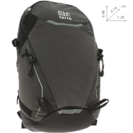 Mochila Elementerre Talca 25 L Preto/Cinza