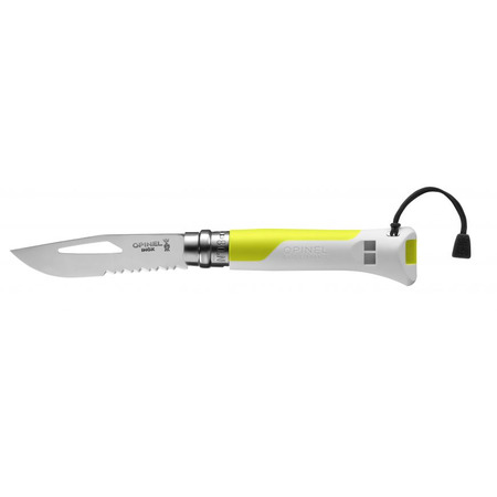 Faca de exterior em aço inoxidável Opinel n.8 amarela